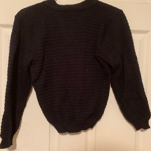 Cardigan KNIT cropped buttoned v-neck - Picture 3 of 3